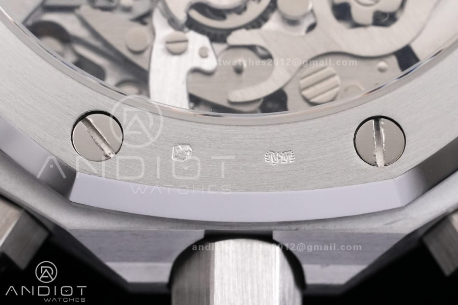 Royal Oak Chrono 26240 Frosted SS DDF 1:1 Best Edition Black/White Dial on SS Bracelet DD4401 Super Clone (SW Dial)