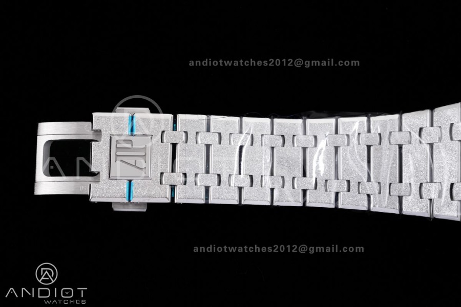 Royal Oak Chrono 26240 Frosted SS DDF 1:1 Best Edition Black/White Dial on SS Bracelet DD4401 Super Clone (SW Dial)