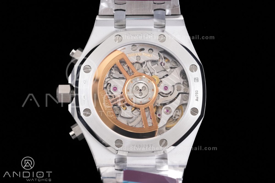 Royal Oak Chrono 26240 Frosted SS DDF 1:1 Best Edition Black/White Dial on SS Bracelet DD4401 Super Clone (SW Dial)