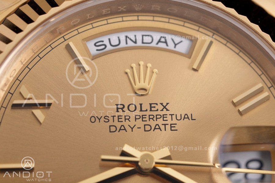 Day Date 228238 40mm 904L YG VSF 1:1 Best Edition Gold Dial Roman Marker On YG President Bracelet DD3255
