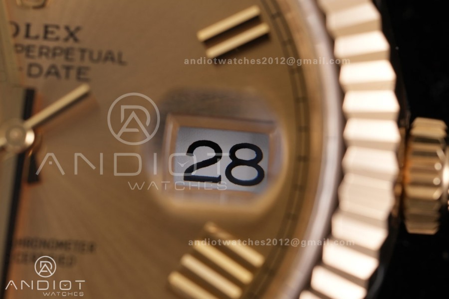 Day Date 228238 40mm 904L YG VSF 1:1 Best Edition Gold Dial Roman Marker On YG President Bracelet DD3255