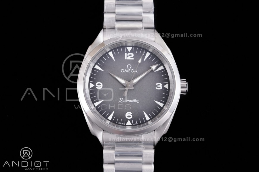 Aqua Terra 150M Master 38mm SS VSF Rail Master 1:1 Best Edition Gray Ombre Dial On SS Bracelet Super Clone A8800