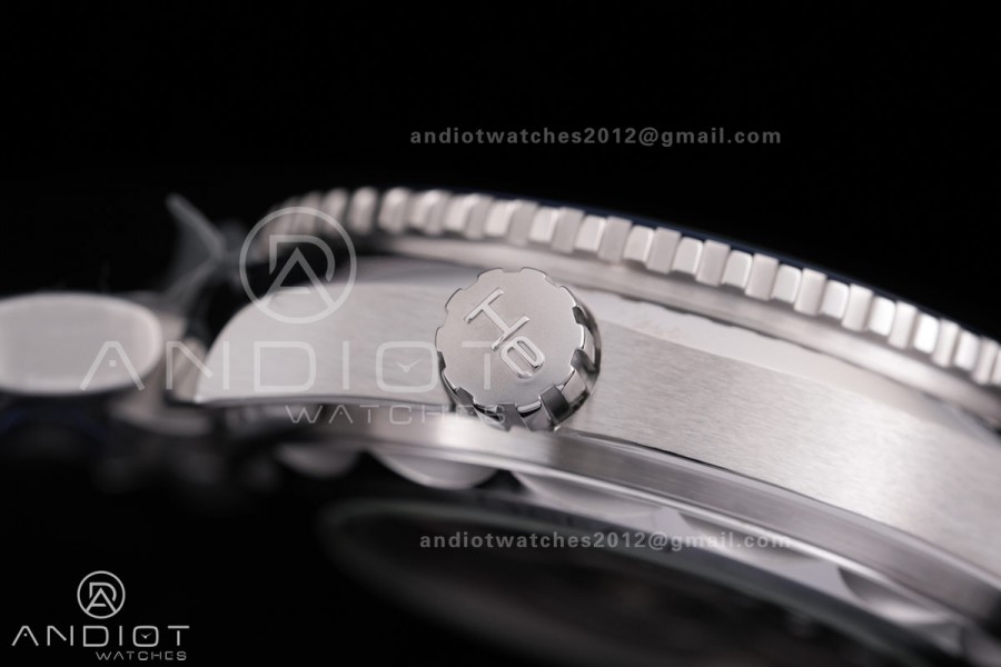 Planet Ocean 39.5mm Blue Ceramic Bezel SS V4 VSF 1:1 Best Edition Blue Dial On SS Bracelet Super Clone Asian 8800