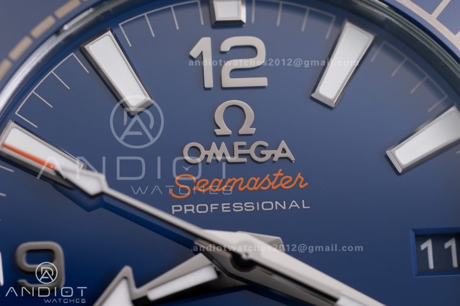 Planet Ocean 39.5mm Blue Ceramic Bezel SS V4 VSF 1:1 Best Edition Blue Dial On SS Bracelet Super Clone Asian 8800