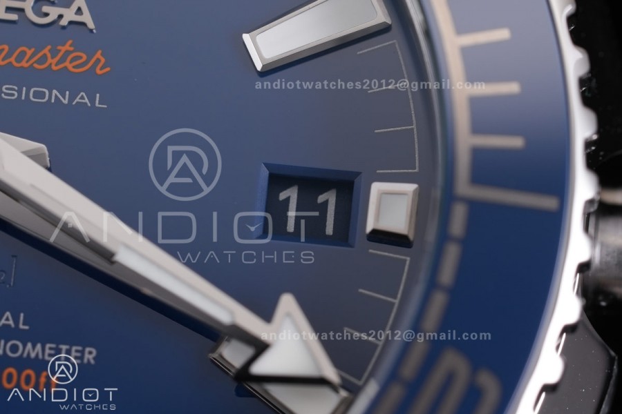 Planet Ocean 39.5mm Blue Ceramic Bezel SS V4 VSF 1:1 Best Edition Blue Dial On SS Bracelet Super Clone Asian 8800