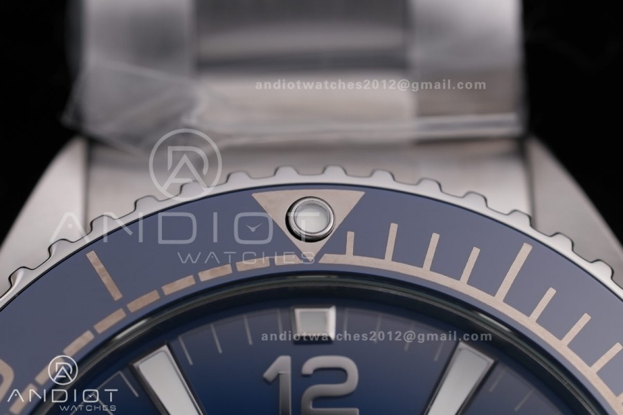 Planet Ocean 39.5mm Blue Ceramic Bezel SS V4 VSF 1:1 Best Edition Blue Dial On SS Bracelet Super Clone Asian 8800