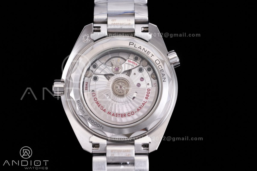 Planet Ocean 39.5mm Blue Ceramic Bezel SS V4 VSF 1:1 Best Edition Blue Dial On SS Bracelet Super Clone Asian 8800