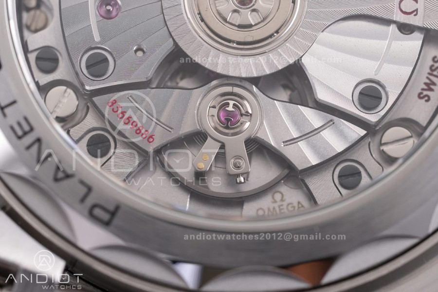 Planet Ocean 39.5mm Blue Ceramic Bezel SS V4 VSF 1:1 Best Edition Blue Dial On SS Bracelet Super Clone Asian 8800