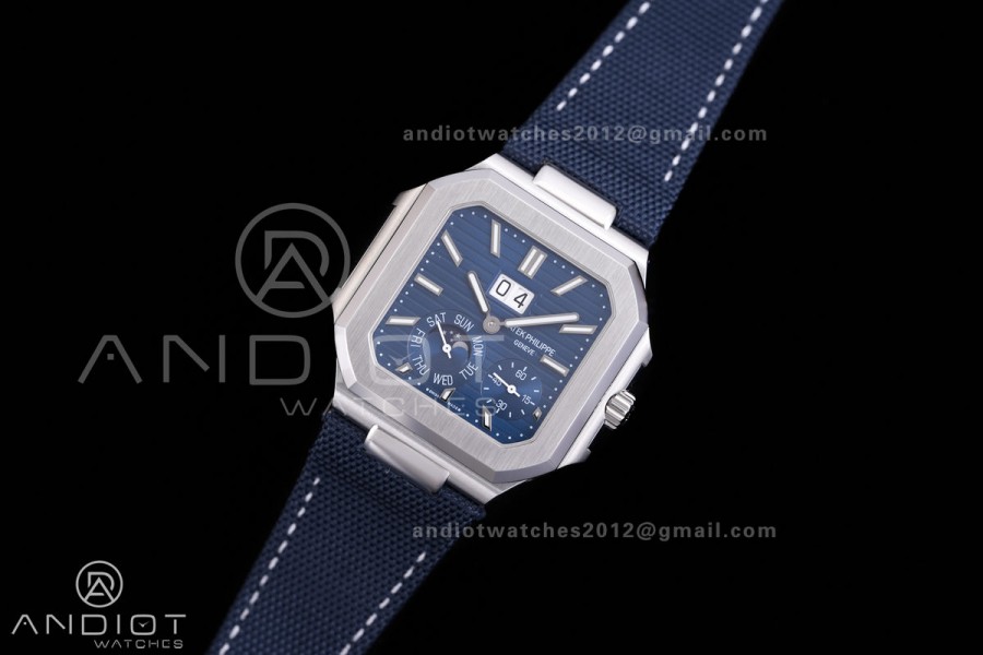 Cubitus 5822 SS P1F Best Edition Blue Dial On SS Bracelet Super Clone Asian 240