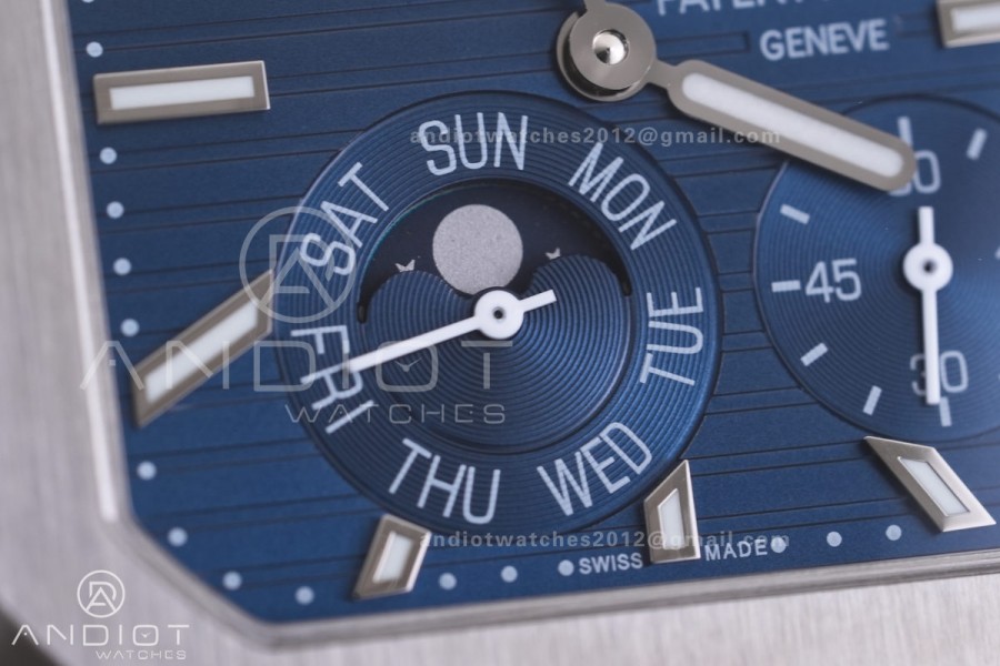 Cubitus 5822 SS P1F Best Edition Blue Dial On SS Bracelet Super Clone Asian 240