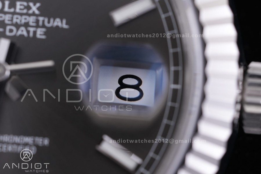 DayDate 40 228239 VSF 1:1 Best Edition Gery Stick Dial on President Bracelet VS3255 V2 (Gain Weight)182g