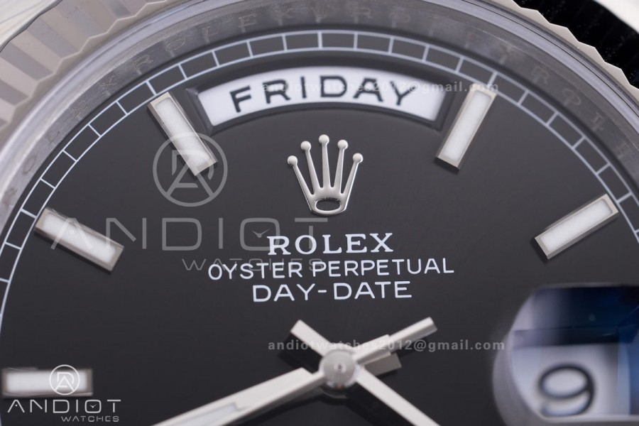 DayDate 40 228239 VSF 1:1 Best Edition Black Stick Dial on President Bracelet VS3255 V2 (Gain Weight)182g