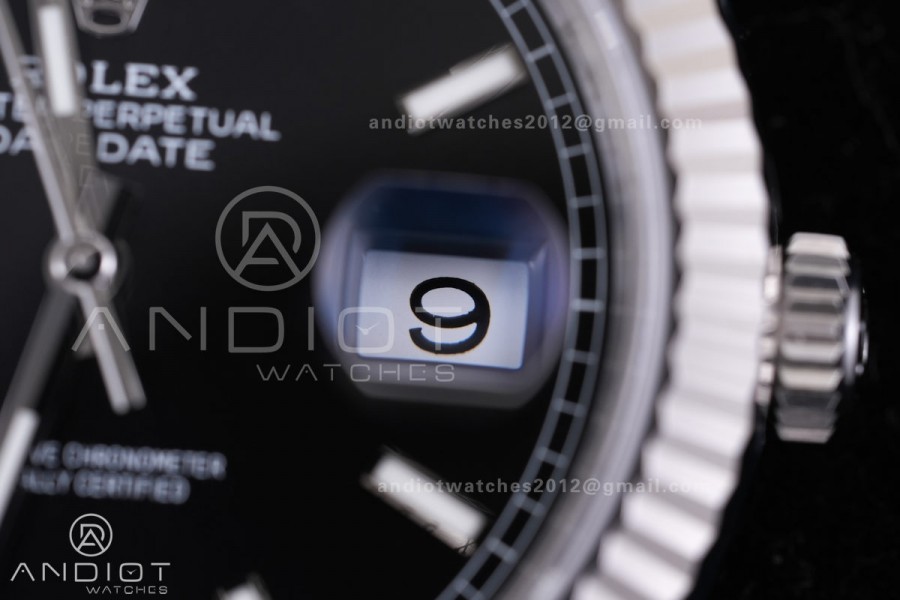 DayDate 40 228239 VSF 1:1 Best Edition Black Stick Dial on President Bracelet VS3255 V2 (Gain Weight)182g