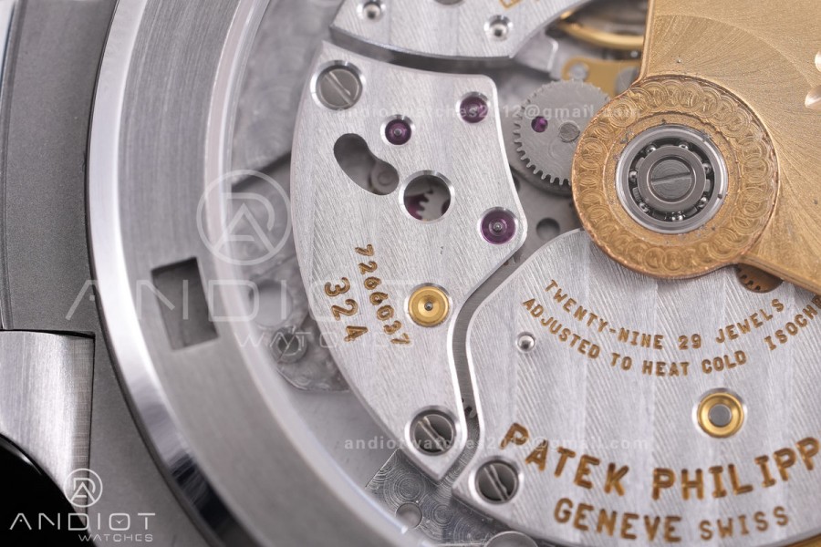 Nautilus 5711/1A SS VF 1:1 Best Edition Green Textured Dial On SS Bracelet Super Clone 324