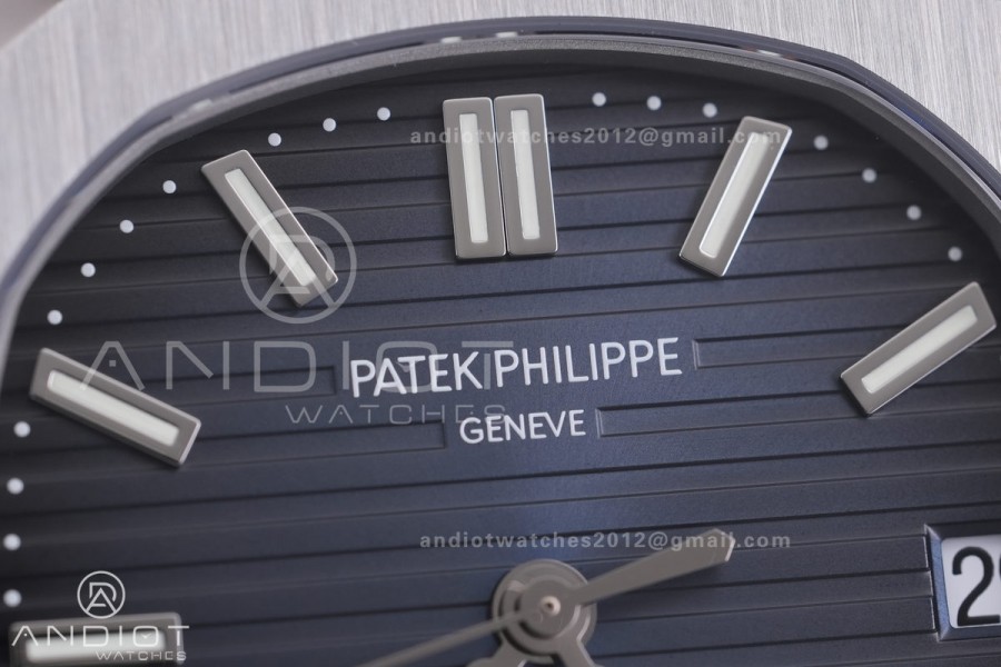 Nautilus 5711/1A SS VF 1:1 Best Edition Blue Textured Dial On SS Bracelet Super Clone 324