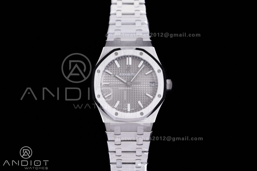 Royal Oak 15500 SS VSF 1:1 Best Edition Gray Dial on SS Bracelet DD4302 Super Clone