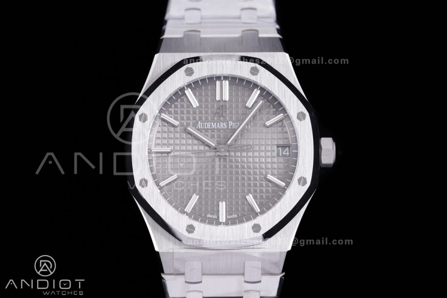Royal Oak 15500 SS VSF 1:1 Best Edition Gray Dial on SS Bracelet DD4302 Super Clone