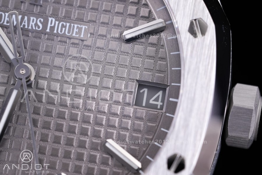 Royal Oak 15500 SS VSF 1:1 Best Edition Gray Dial on SS Bracelet DD4302 Super Clone