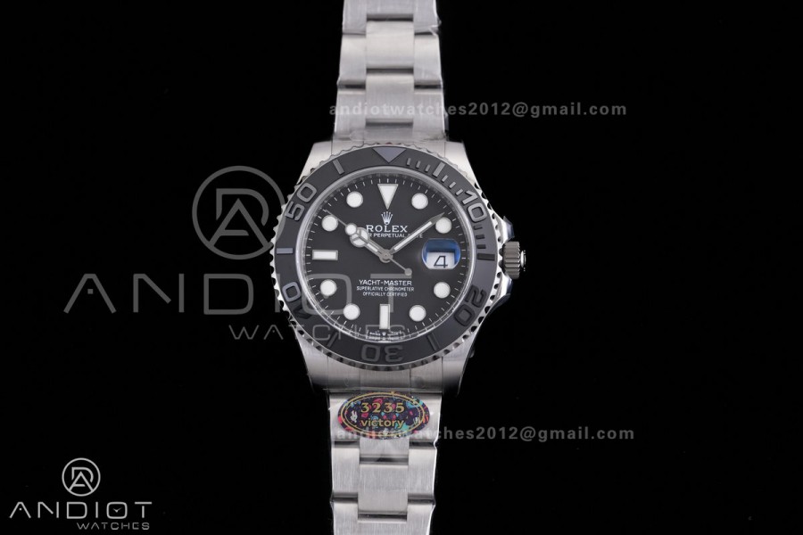 Yacht-Master 226627 Titanium VF 1:1 Best Edition Black Dial on Titanium Bracelet DD3235