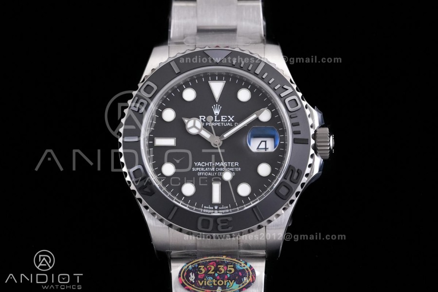 Yacht-Master 226627 Titanium VF 1:1 Best Edition Black Dial on Titanium Bracelet DD3235