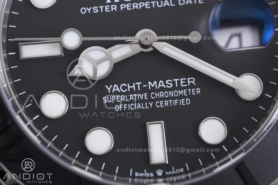 Yacht-Master 226627 Titanium VF 1:1 Best Edition Black Dial on Titanium Bracelet DD3235