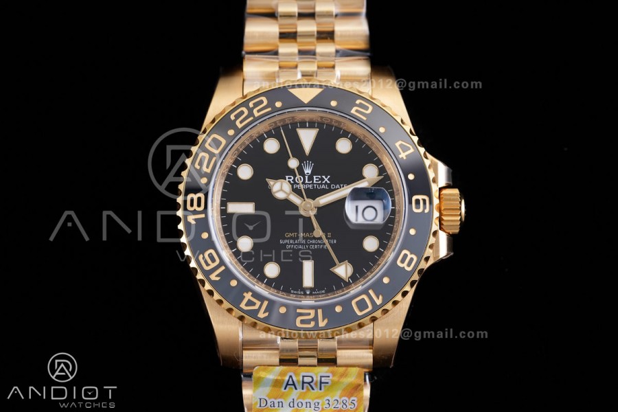 GMT-Master II 126718 GRNR ARF 1:1 Best Edition Black Dial On YG Bracelet Super Clone DD3285 CHS