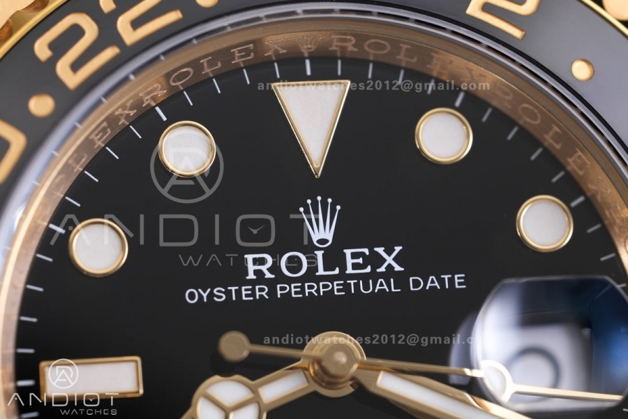 GMT-Master II 126718 GRNR ARF 1:1 Best Edition Black Dial On YG Bracelet Super Clone DD3285 CHS