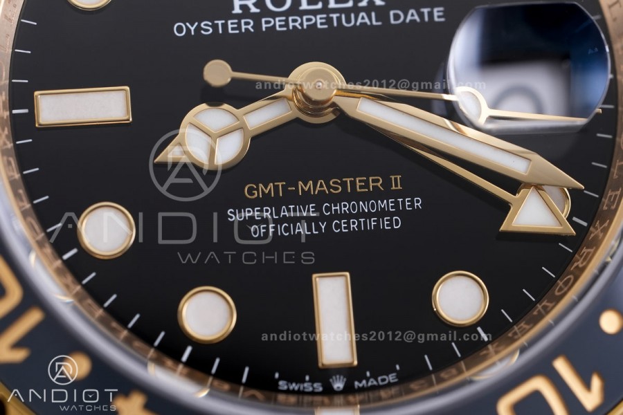 GMT-Master II 126718 GRNR ARF 1:1 Best Edition Black Dial On YG Bracelet Super Clone DD3285 CHS