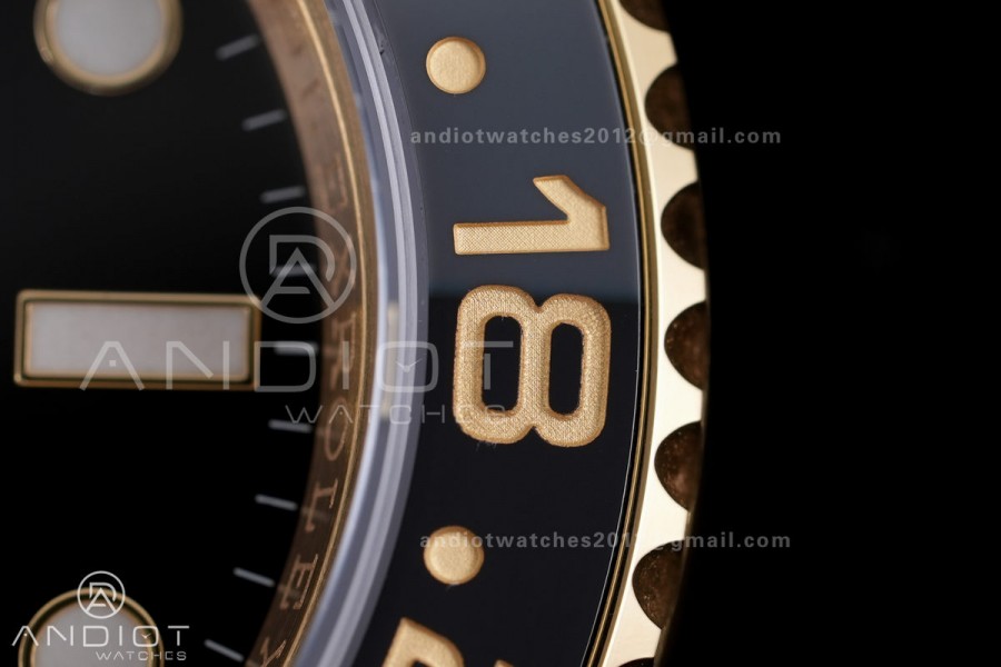 GMT-Master II 126718 GRNR ARF 1:1 Best Edition Black Dial On YG Bracelet Super Clone DD3285 CHS