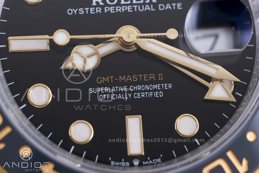 GMT-Master II 126713 GRNR ARF Gain Weight 1:1 Best Edition Black Dial On SS/YG Bracelet Super Clone DD3285 CHS