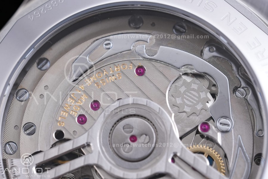 Navitimer B01 SS 43mm BLS 1:1 Best Edition Black dial with number hour markers on SS Bracelet A7750