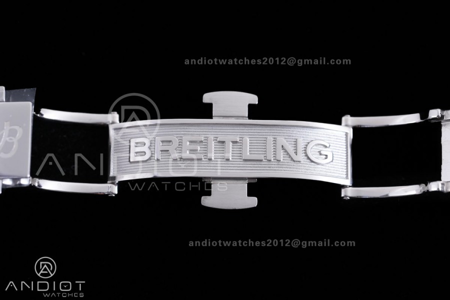 Navitimer B01 SS 43mm BLS 1:1 Best Edition Light Dial White Subdial on SS Bracelet A7750