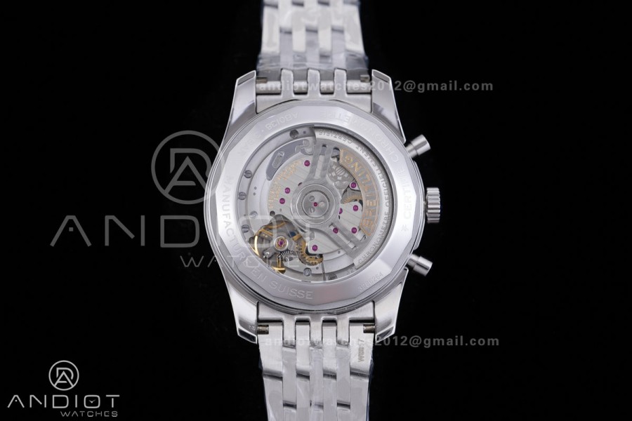 Navitimer B01 SS 43mm BLS 1:1 Best Edition Light Dial White Subdial on SS Bracelet A7750