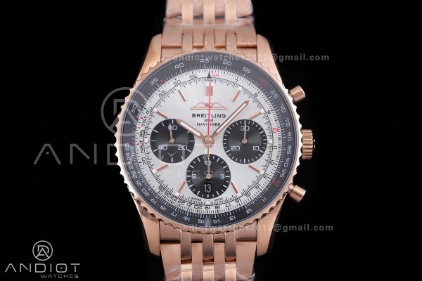 Navitimer B01 RG 43mm BLS 1:1 Best Edition Sliver ...