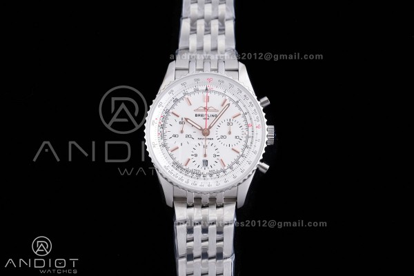 Navitimer B01 SS 43mm BLS 1:1 Best Edition White D...