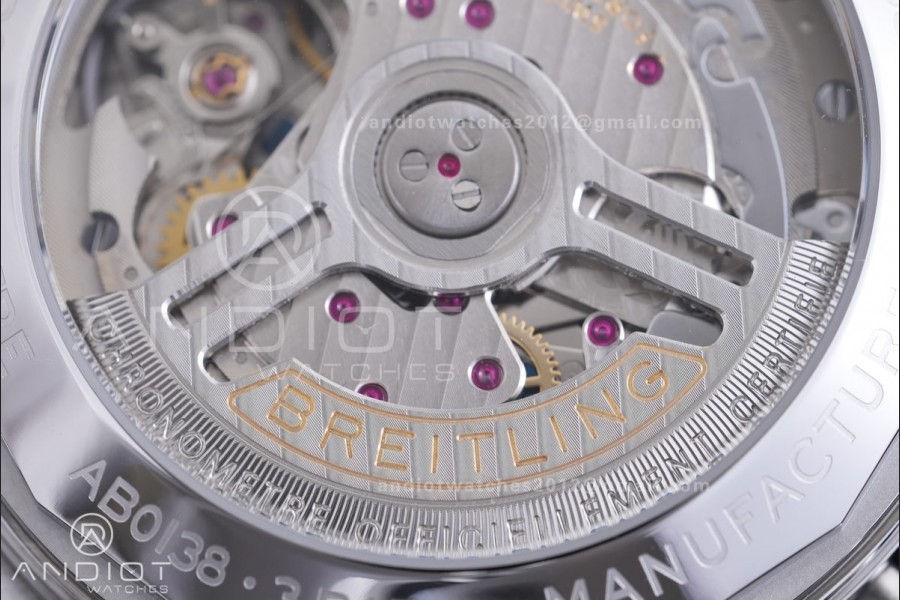 Navitimer B01 SS 43mm BLS 1:1 Best Edition White Dial  on SS Bracelet A7750