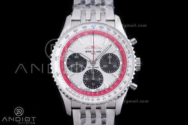 Navitimer B01 SS 43mm BLS 1:1 Best Edition White D...