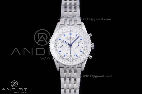 Navitimer B01 SS 43mm BLS 1:1 Best Edition White D...