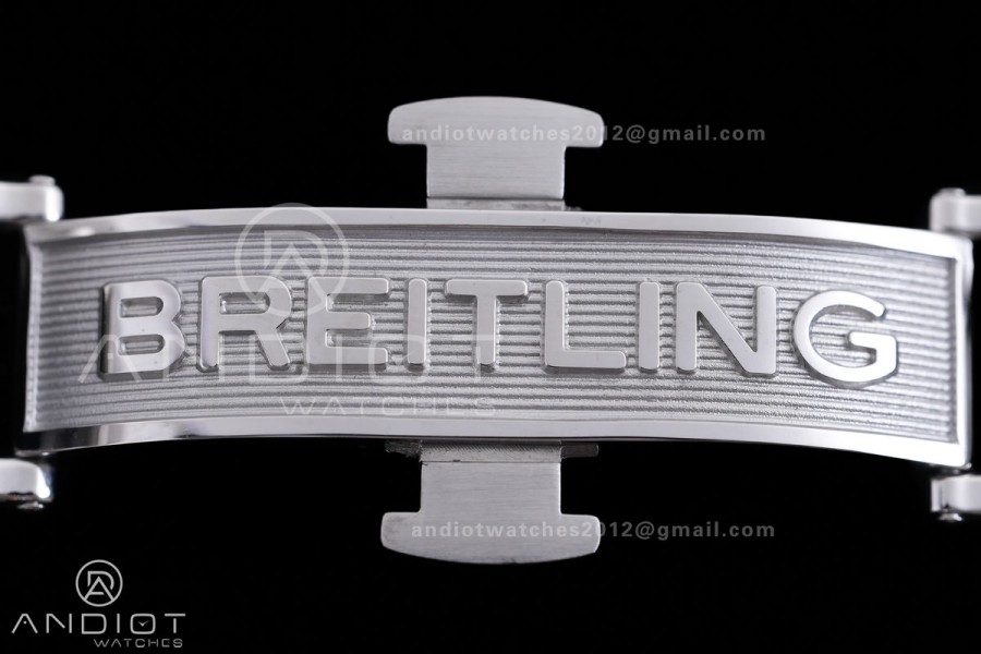 Navitimer B01 SS 43mm BLS 1:1 Best Edition White Dial Blue Marker on SS Bracelet A7750