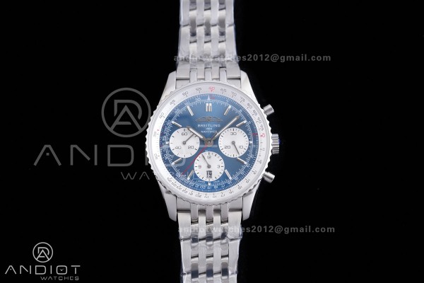 Navitimer B01 SS 43mm BLS 1:1 Best Edition Blue Di...