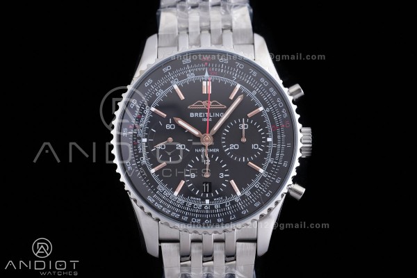 Navitimer B01 SS 43mm BLS 1:1 Best Edition Black D...