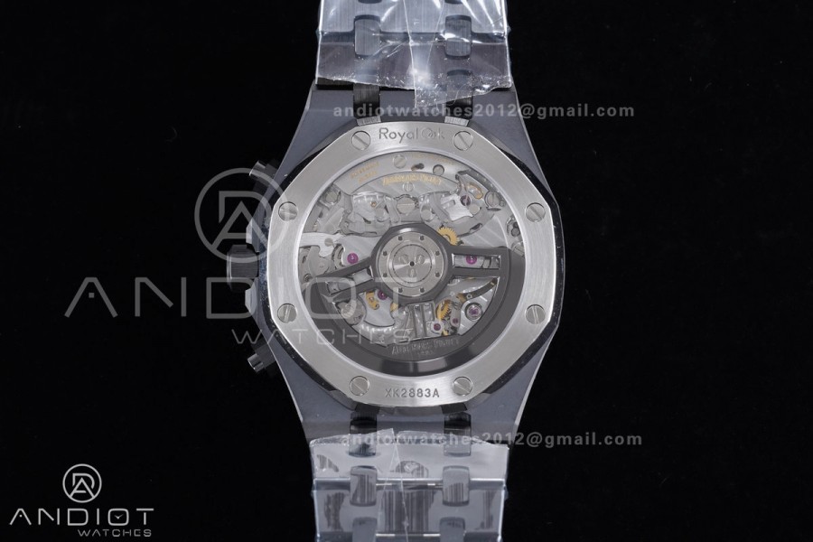 Royal Oak Chrono 26240 Black Ceramic APSF 1:1 Best Edition on Ceramic Bracelet SA4401 Super Clone