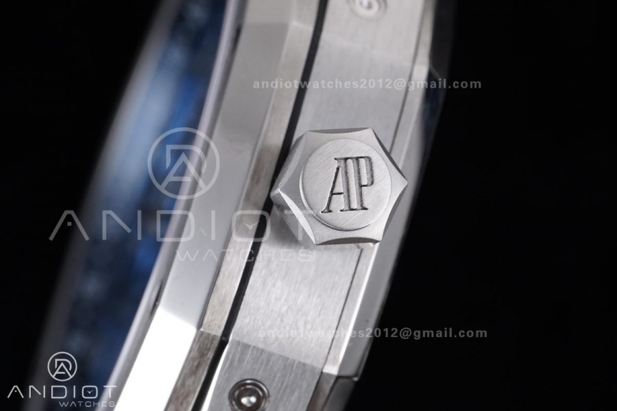 Royal Oak 41mm Perpetual Calendar 26574 SS APSF1:1 Best Edition Iced Blue Dial on SS Bracelet A5134