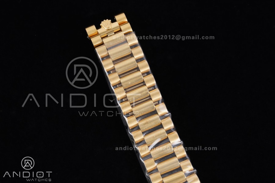  DayDate 40mm 904L Flt Wt YG/YG Grn/Rm KF VR3255