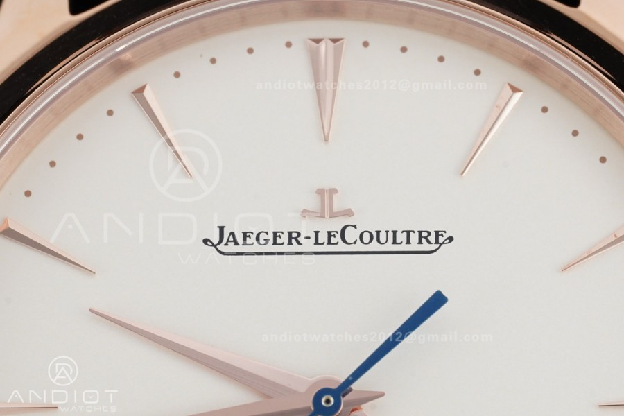 Master Ultra Thin Moon RG APSF 1:1 Best Edition White Dial on Brown Leather Strap SA925 Super Clone