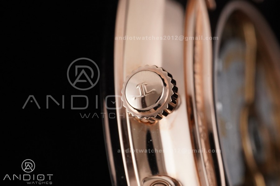 Master Ultra Thin Moon RG APSF 1:1 Best Edition White Dial on Brown Leather Strap SA925 Super Clone