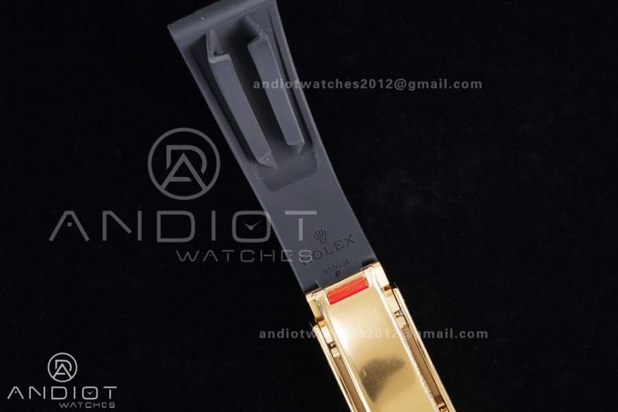 Daytona 126518 VSF 1:1 Best Edition Gold Dial Black Subdial Stick Marker on Oyster-flex Strap VS4131 V2 (Weighted)