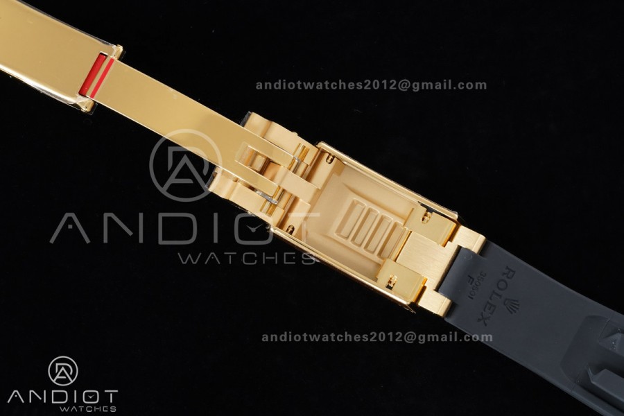 Daytona 126518 VSF 1:1 Best Edition Gold Dial Black Subdial Stick Marker on Oyster-flex Strap VS4131 V2 (Weighted)