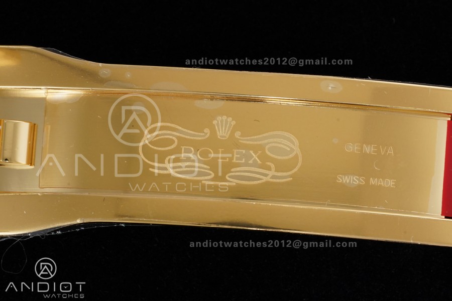 Daytona 126518 VSF 1:1 Best Edition Gold Dial Black Subdial Stick Marker on Oyster-flex Strap VS4131 V2 (Weighted)