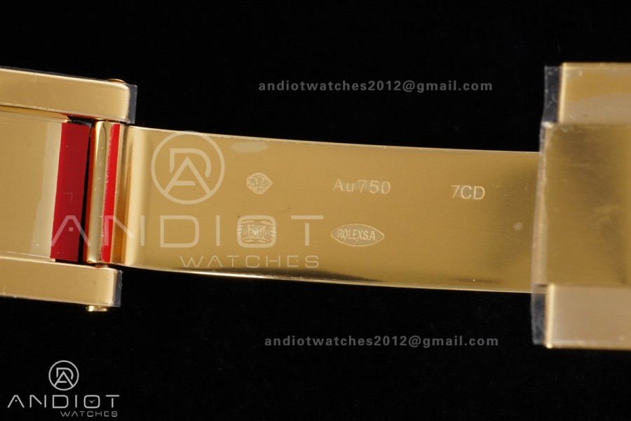 Daytona 126518 VSF 1:1 Best Edition Gold Dial Black Subdial Stick Marker on Oyster-flex Strap VS4131 V2 (Weighted)